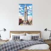 Buiten Uitzicht van Amerikaanse Custom House Canvas Afdruk (Insitu (Slaapkamer))