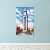 Buiten Uitzicht van Amerikaanse Custom House Canvas Afdruk (Insitu (Houten vloer))