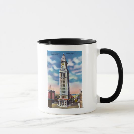 Buiten Uitzicht van Amerikaanse Custom House Mok (Rechts)