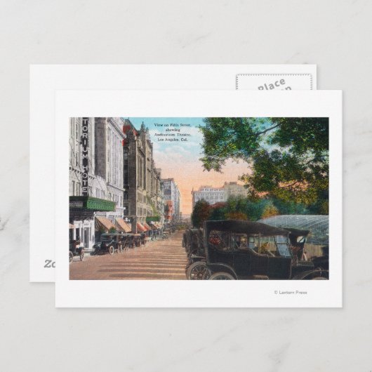 Buiten Uitzicht van Auditoriumtheater op 5th Briefkaart (Voorkant / Achterkant)