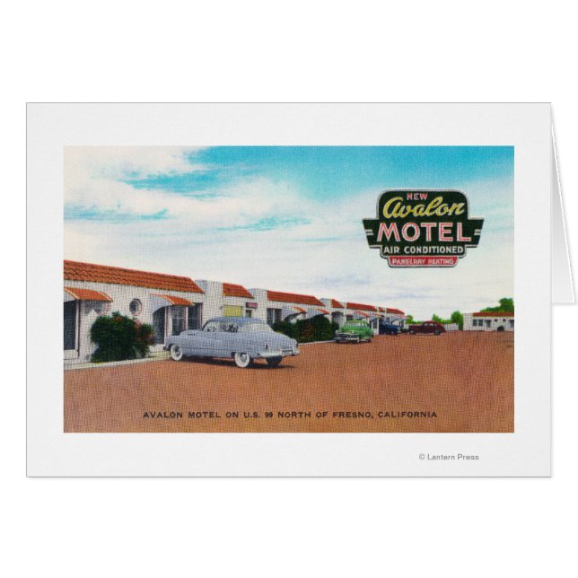 Buiten Uitzicht van Avalon Motel Fresno, CA (Voorkant Horizontaal)