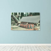 Buiten Uitzicht van Benton's MillRedding, CA Canvas Afdruk (Insitu (Houten vloer))