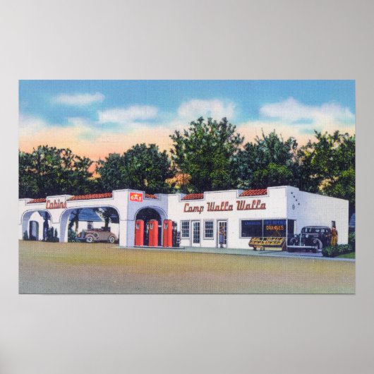 Buiten Uitzicht van Camp Walla Walla Poster (Voorkant)
