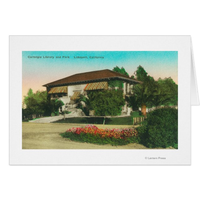 Buiten Uitzicht van Carnegie LibraryLakeport, CA (Voorkant Horizontaal)