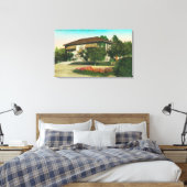 Buiten Uitzicht van Carnegie LibraryLakeport, CA Canvas Afdruk (Insitu (Slaapkamer))