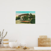 Buiten Uitzicht van Carnegie LibraryLakeport, CA Poster (Keuken)