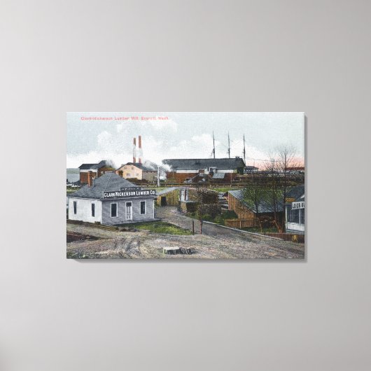 Buiten Uitzicht van Clark-Nickerson Lumber Co. Canvas Afdruk (Voorkant)