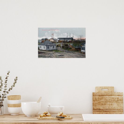 Buiten Uitzicht van Clark-Nickerson Lumber Co. Poster (Keuken)