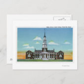 Buiten Uitzicht van Colby College Miller Library Briefkaart (Voorkant / Achterkant)
