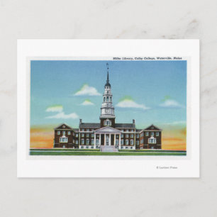 Buiten Uitzicht van Colby College Miller Library Briefkaart