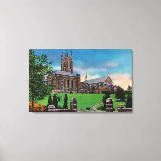 Buiten Uitzicht van Colgate Divinity School Canvas Afdruk (Voorkant)