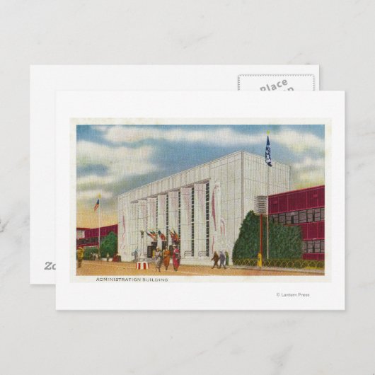 Buiten Uitzicht van de Administratie Briefkaart (Voorkant / Achterkant)