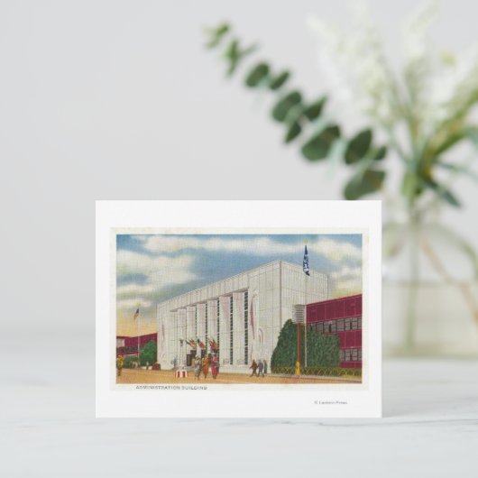 Buiten Uitzicht van de Administratie Briefkaart (Staand voorkant)