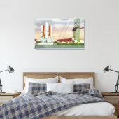 Buiten Uitzicht van de Amerikaanse overheid Canvas Afdruk (Insitu (Slaapkamer))