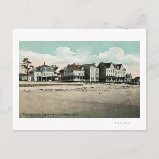 Buiten Uitzicht van de Atlantische Oceaan en Abbot Briefkaart (Voorkant)