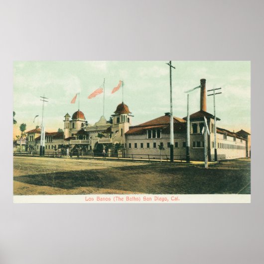 Buiten Uitzicht van de Baden (Los Banos) Poster (Voorkant)