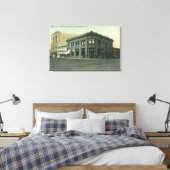 Buiten Uitzicht van de Bank en de Masonic Temple Canvas Afdruk (Insitu (Slaapkamer))