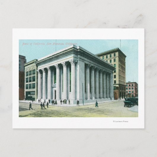 Buiten Uitzicht van de Bank of California Briefkaart (Voorkant)