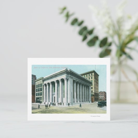Buiten Uitzicht van de Bank of California Briefkaart (Staand voorkant)