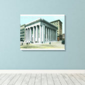 Buiten Uitzicht van de Bank of California Canvas Afdruk (Insitu (Houten vloer))