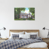 Buiten Uitzicht van de Berkshire Inn Canvas Afdruk (Insitu (Slaapkamer))