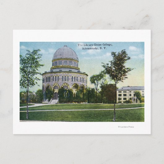 Buiten Uitzicht van de bibliotheek van de Academie Briefkaart (Voorkant)