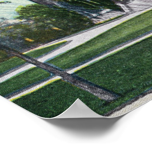 Buiten Uitzicht van de bibliotheek van de Academie Poster (Hoek)