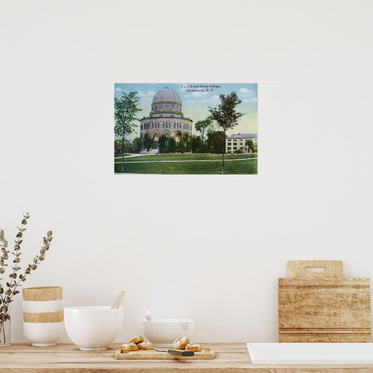 Buiten Uitzicht van de bibliotheek van de Academie Poster (Keuken)