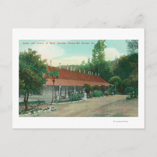 Buiten Uitzicht van de bijlage en de hotelgronden Briefkaart (Voorkant)