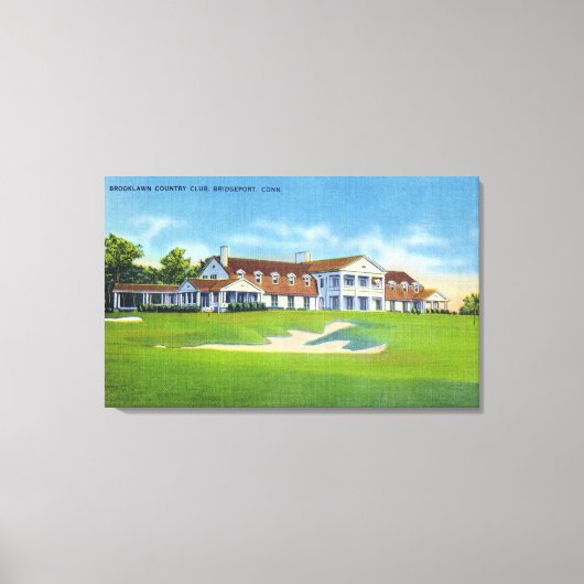 Buiten Uitzicht van de Brooklawn Country Club Canvas Afdruk (Voorkant)