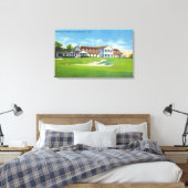 Buiten Uitzicht van de Brooklawn Country Club Canvas Afdruk (Insitu (Slaapkamer))