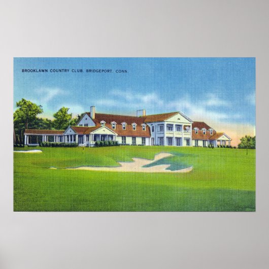 Buiten Uitzicht van de Brooklawn Country Club Poster (Voorkant)