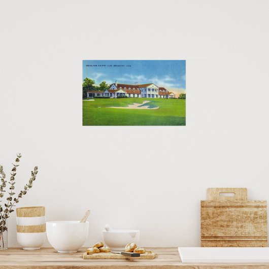 Buiten Uitzicht van de Brooklawn Country Club Poster (Keuken)