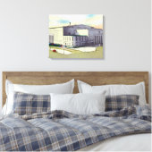 Buiten Uitzicht van de Buffalo Memorial Canvas Afdruk (Insitu (Slaapkamer))