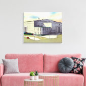 Buiten Uitzicht van de Buffalo Memorial Canvas Afdruk (Insitu (Woonkamer))