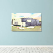 Buiten Uitzicht van de Buffalo Memorial Canvas Afdruk (Insitu (Houten vloer))