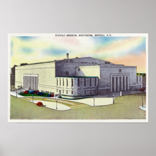 Buiten Uitzicht van de Buffalo Memorial Poster (Voorkant)