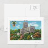 Buiten Uitzicht van de Cadet-kapel Briefkaart (Voorkant / Achterkant)