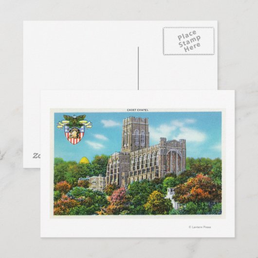 Buiten Uitzicht van de Cadet-kapel Briefkaart (Voorkant / Achterkant)