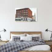 Buiten Uitzicht van de Centrale Bank BldgOakland,  Canvas Afdruk (Insitu (Slaapkamer))