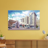 Buiten Uitzicht van de centrale bus van Portland Canvas Afdruk (Insitu (Woonkamer))