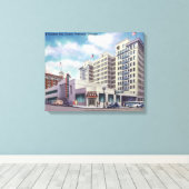 Buiten Uitzicht van de centrale bus van Portland Canvas Afdruk (Insitu (Houten vloer))