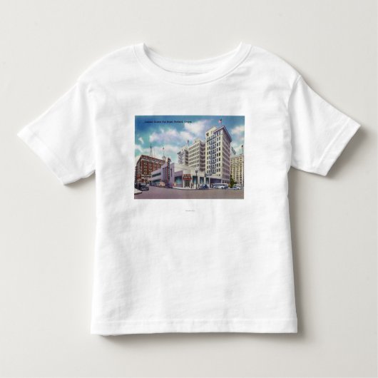 Buiten Uitzicht van de centrale bus van Portland Kinder Shirts (Voorkant)