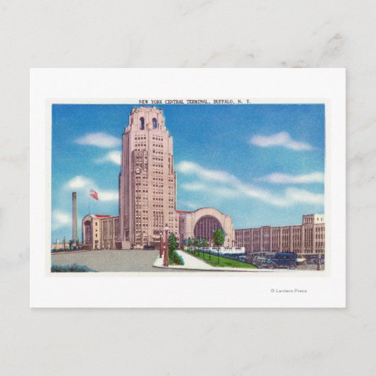 Buiten Uitzicht van de centrale terminal van NY Bl Briefkaart (Voorkant)