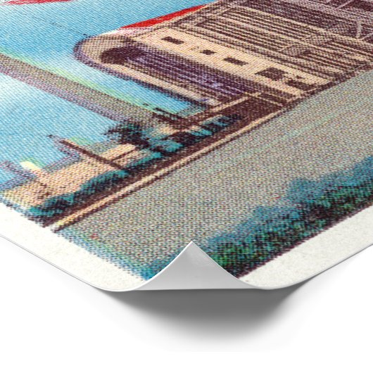 Buiten Uitzicht van de centrale terminal van NY Bl Poster (Hoek)