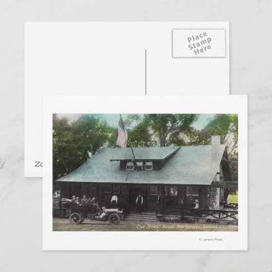 Buiten Uitzicht van de Club House Briefkaart (Voorkant / Achterkant)