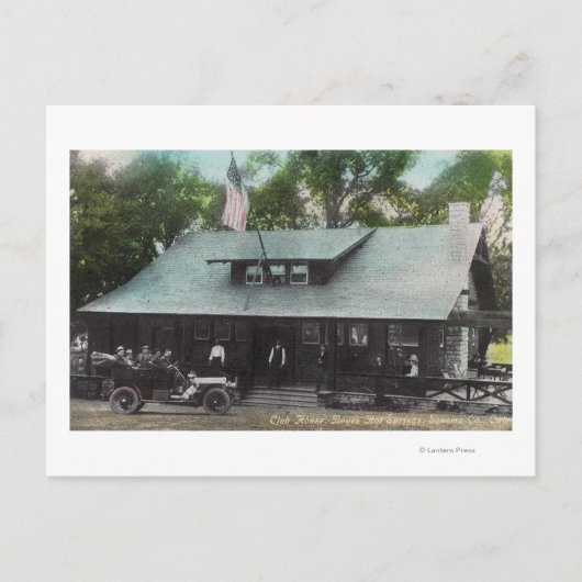 Buiten Uitzicht van de Club House Briefkaart (Voorkant)