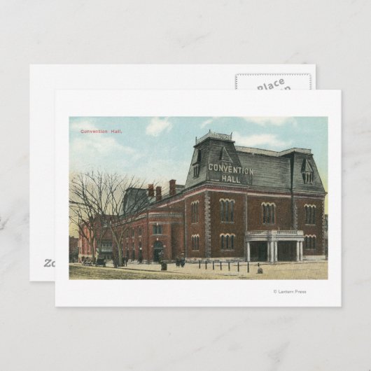 Buiten Uitzicht van de Conventie Hall Briefkaart (Voorkant / Achterkant)