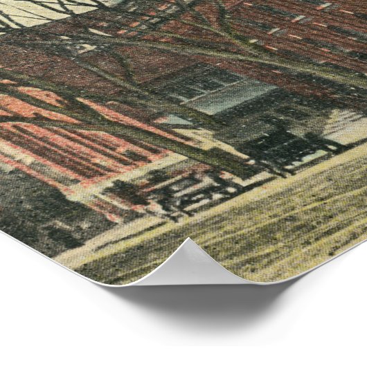 Buiten Uitzicht van de Conventie Hall Poster (Hoek)