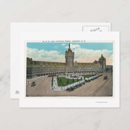 Buiten Uitzicht van de D & H en Journal Briefkaart (Voorkant / Achterkant)